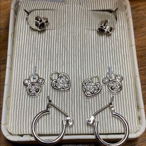 Mickey! Pierced multi earrings. New in box.